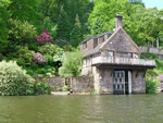 Horton Lodge Boathouse in Rudyard Lake, Staffordshire, Central England